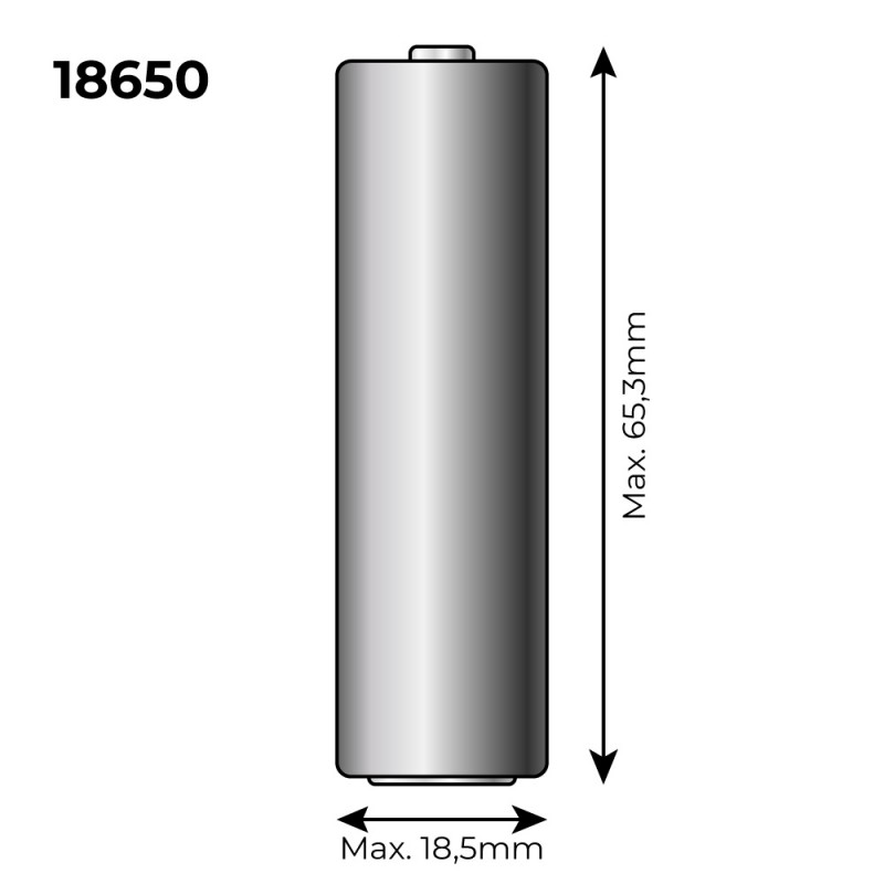 Pila recarregable 3.7 volts 2300 mah (recanvi 36100) mod.18650 liti 