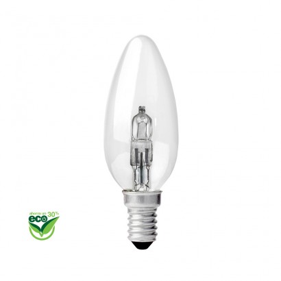 Bombeta halògena espelma "energy saver" e14 18w (equ.25w) clara 