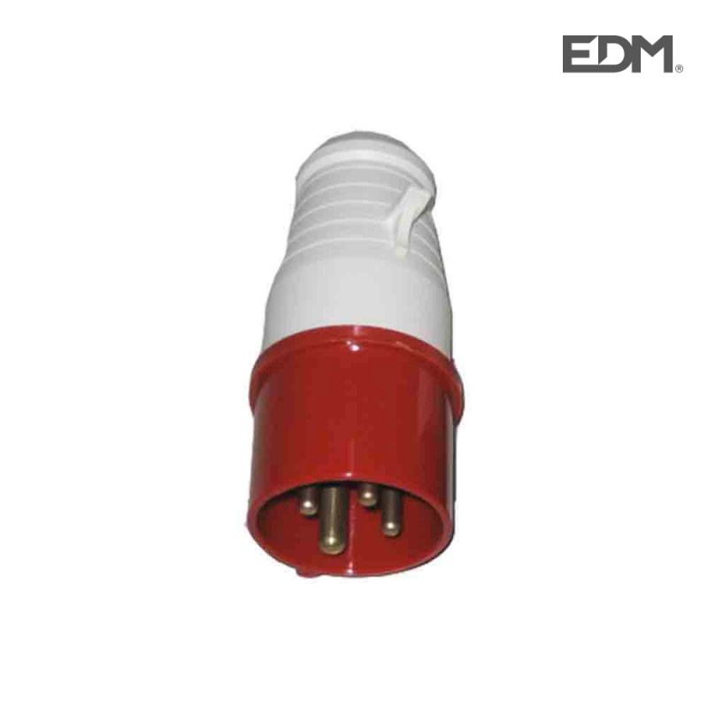 Clavija cetac 3 p+t roja 16a retractilado