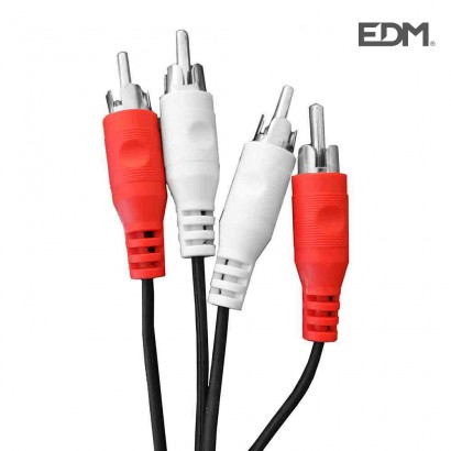 "ult.unidades" cables 2 rca macho-2 rca macho 2,5m edm