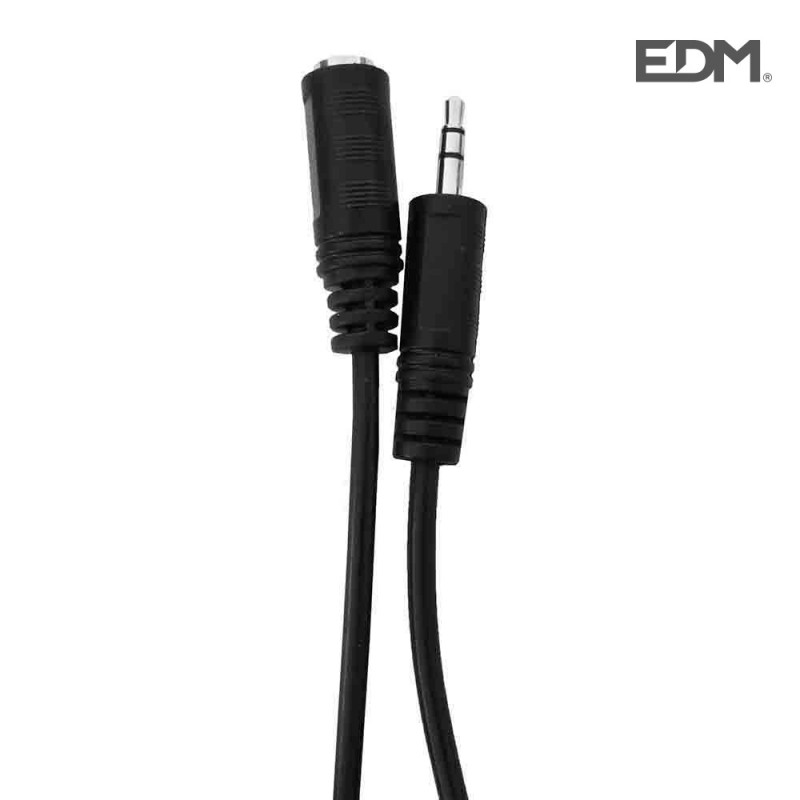 Prolongador 3 mts cable liso jack 3,5 stereo macho a jack 3,5m stereo hembra