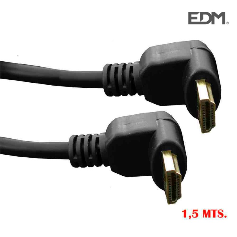 Connexió hdmi supra acodada 1.5 mts edm 