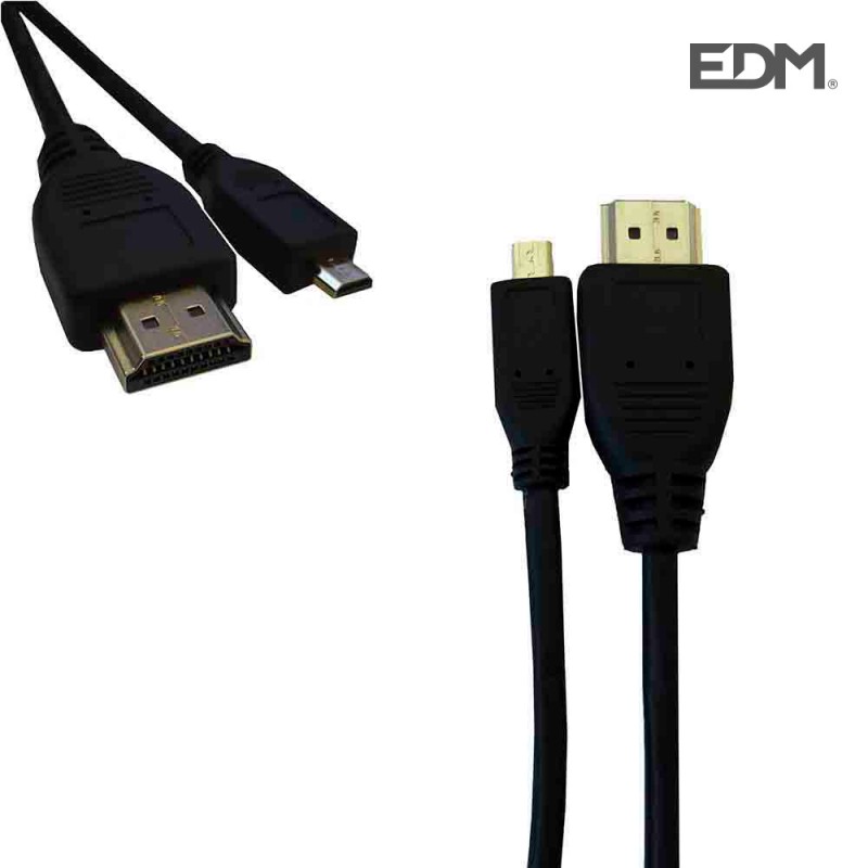 Conexion hdmi a micro hdmi alta velocidad 1.4 macho macho 1m