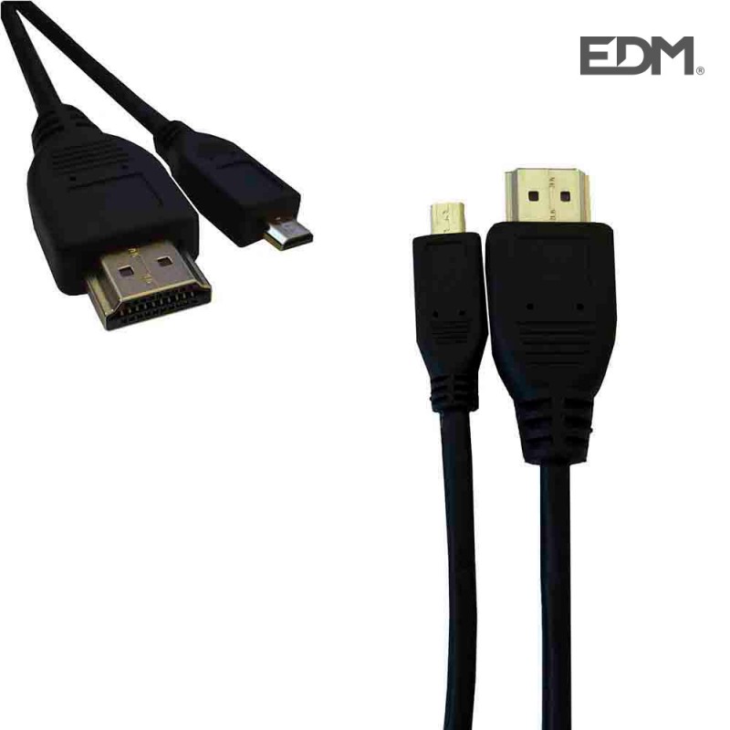 Connexió hdmi a micro hdmi alta velocitat 1.4 mascle mascle 1m 