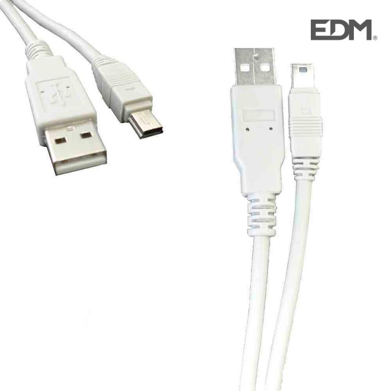 Cable usb tipo a macho a mini usb edm 1,8m