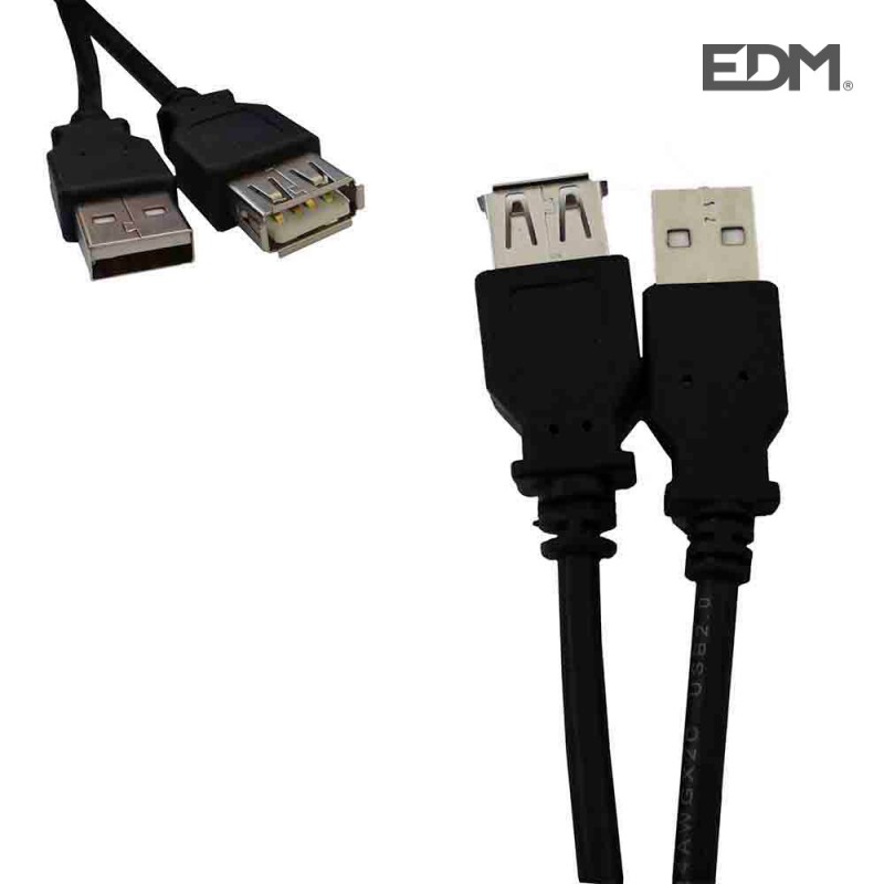 Cable usb 2.0 macho - hembra 5m