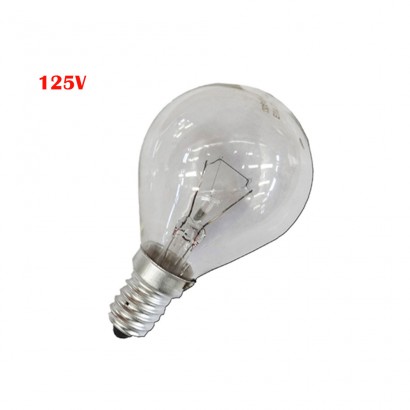 Bombeta esfèrica clara 40w e14 125v (només ús industrial) 