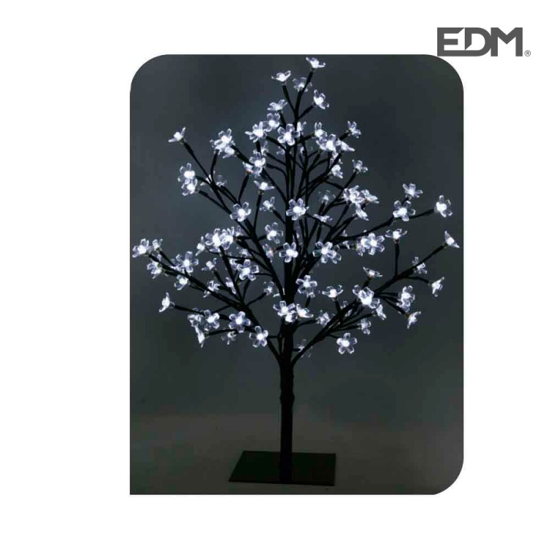 Arbol 3d sakura tronco recto 60cm 120 leds blanco frio (interior) edm