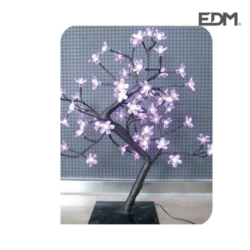 Arbol 3d sakura 45cm 60 leds rosas (interior) edm