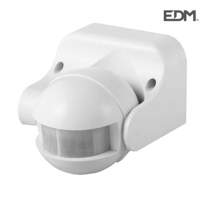 Detector de moviment amb regulador nit/dia 180º ip44 blanc edm 