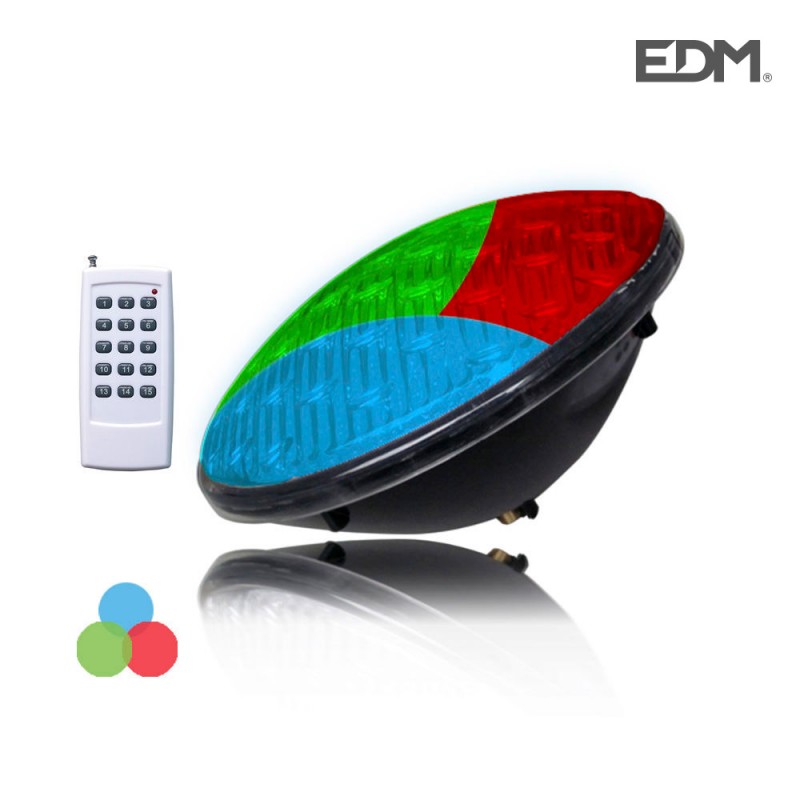 Bombeta piscina led par56 9w 500 lm rgb multicolor ip68 edm 