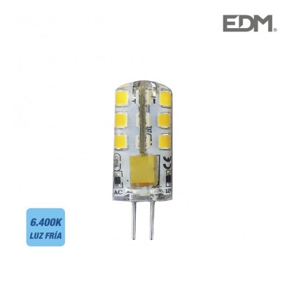Bombeta bi-pin silicona led g4 2w 180 lm 6400k llum freda edm 