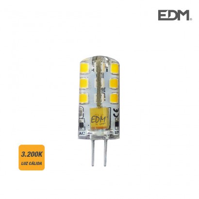 Bombeta bi-pin silicona led g4 2w 180 lm 3200k llum càlida edm 
