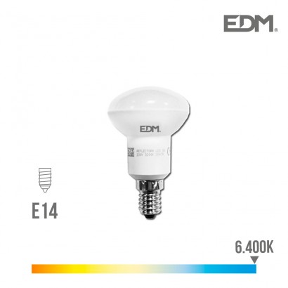 Bombeta reflectora led r50 e14 5w 350 lm 6400k llum freda edm 