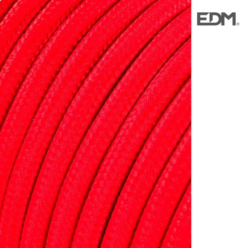 Cable cordon tubulaire  2x0,75mm c62 rojo 25mts euro/mts