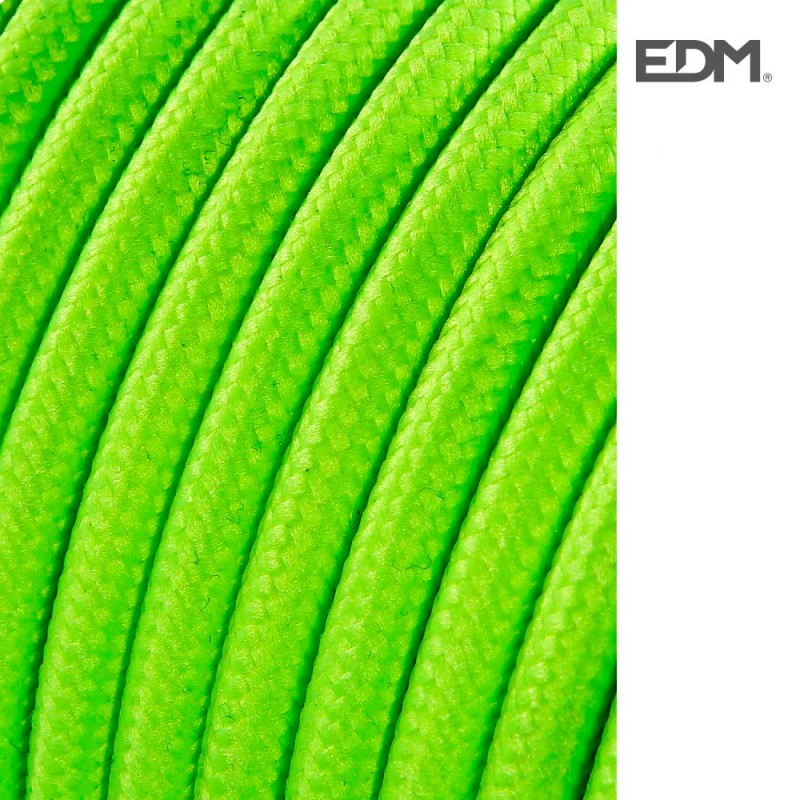 Cable cordon tubulaire  2x0,75mm fluor amarillo 25mts euro/mts