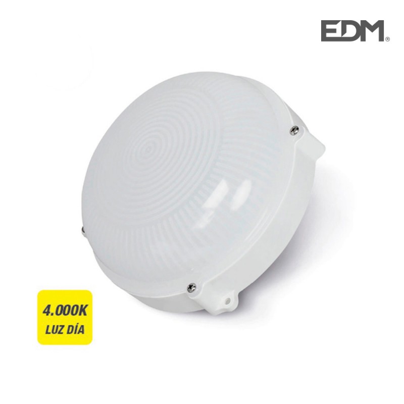 Aplic exterior led circular 12w 1080 lumens ip65 4.000k llum dia edm 