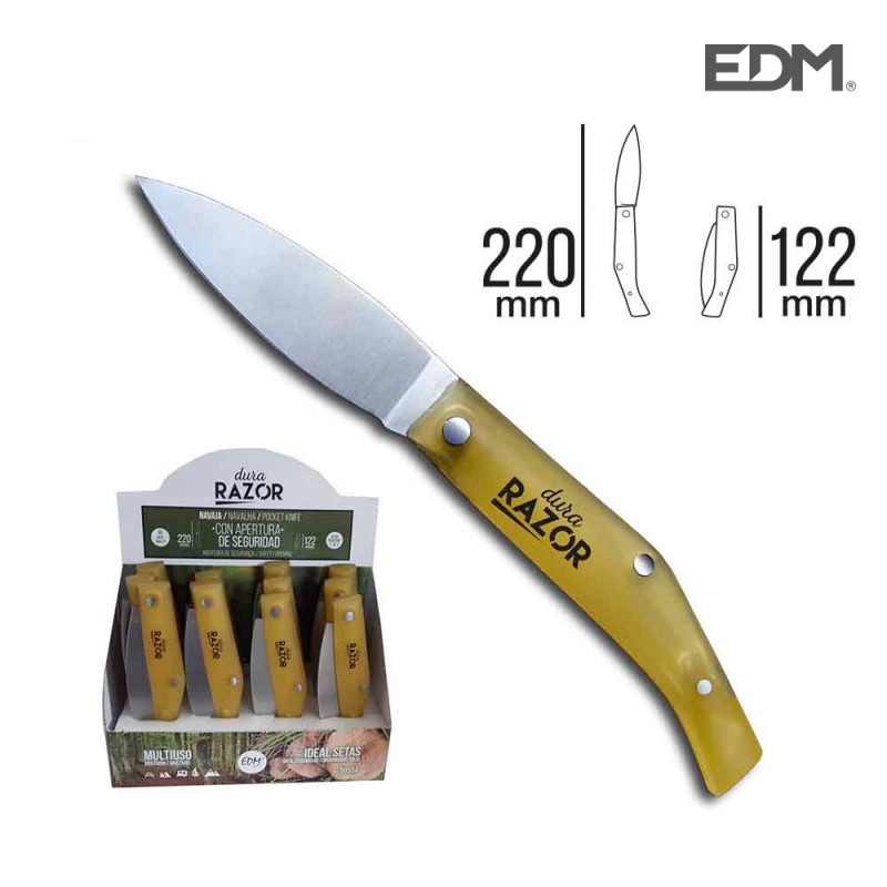 Navalla amb mànec de plàstic de 220mm    edm    euro/u