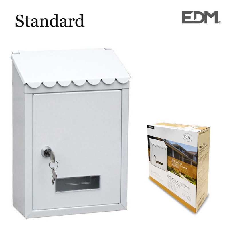 Buzon de acero modelo standard blanco