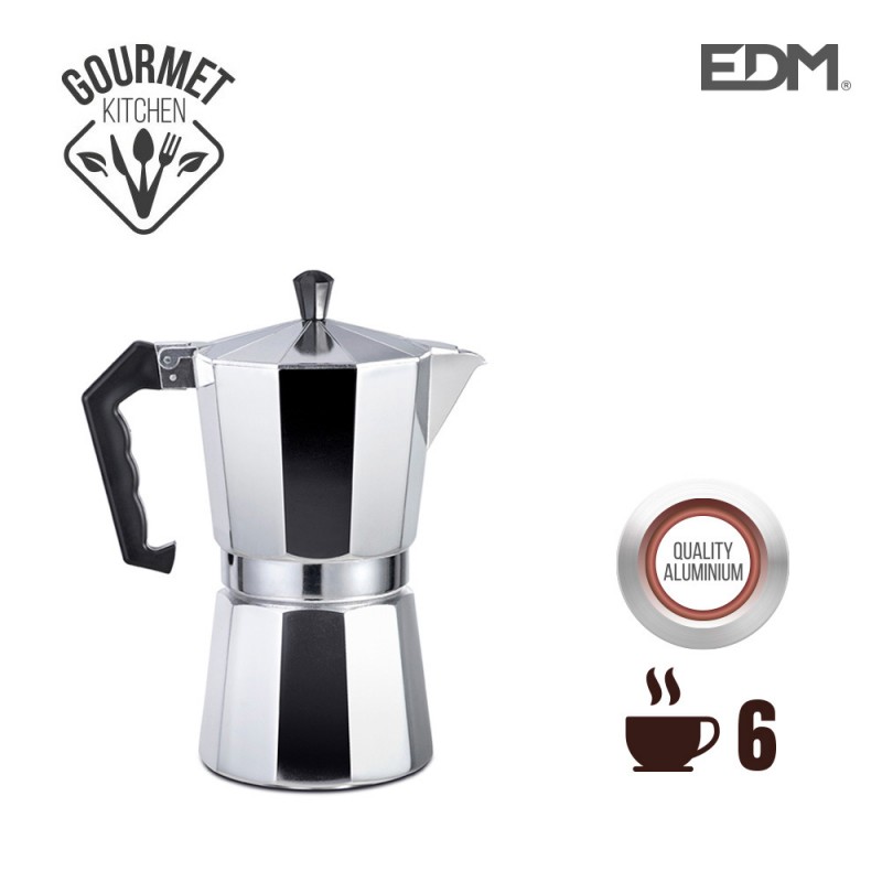 Cafetera d'alumini 6 tasses edm 