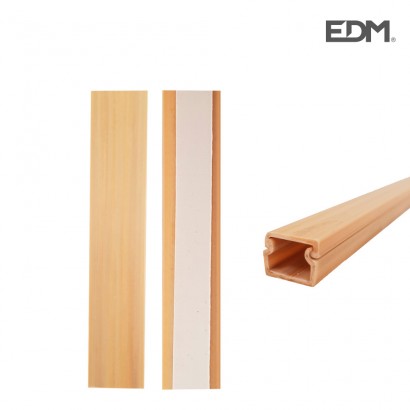 Mini canal adhesiva edm 2mts 12,7x11mm madera clara precio por metro