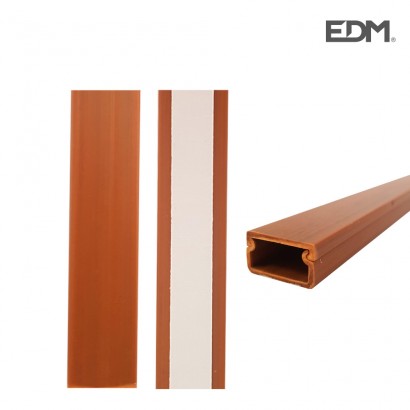 Mini canal adhesiva edm 2mts 19x11mm fusta fosca (preu per metre )