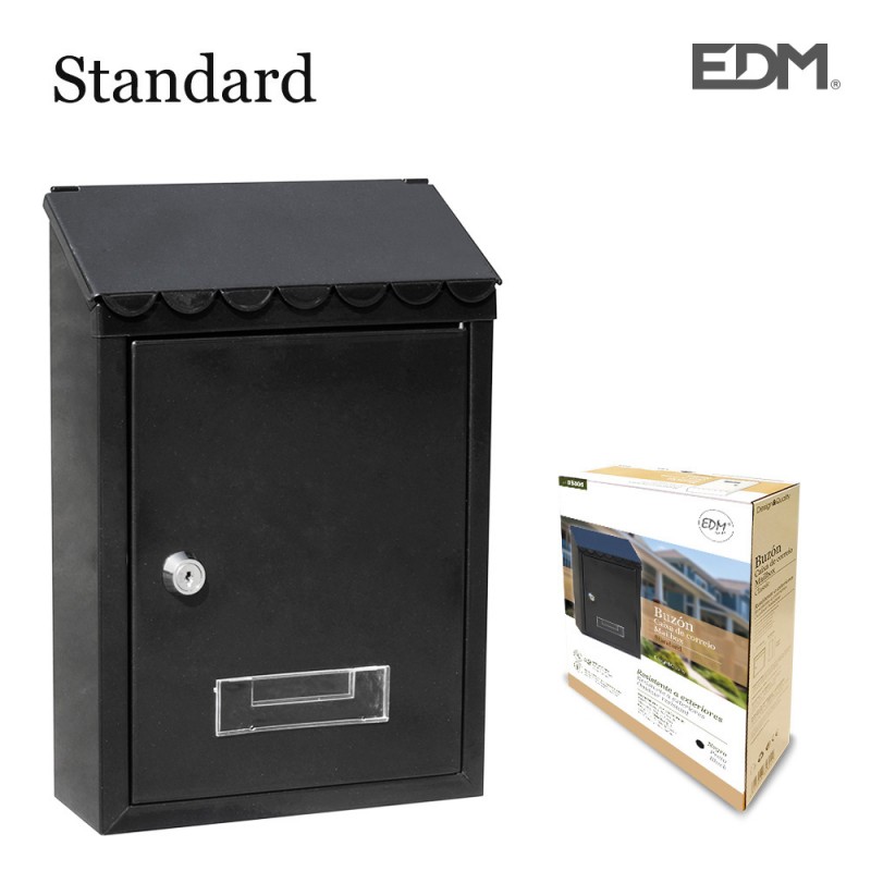 Buzon de acero modelo standard negro