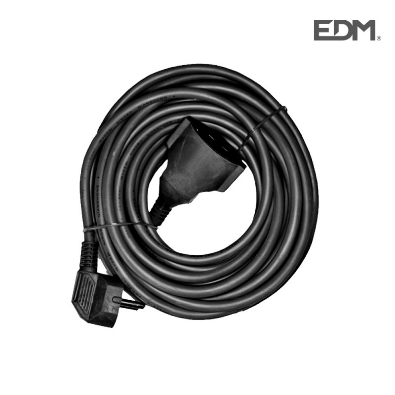 Prolongació mànega 15mts 3x1.5 flexible negra edm 