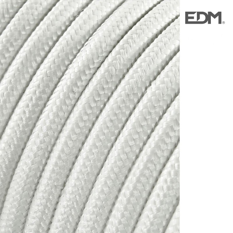 Cable cordó tubulaire 2x0.75mm c01 blanc 5mts 