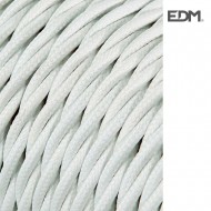 Cable textil trenzado 2x0,75mm blanco 5m