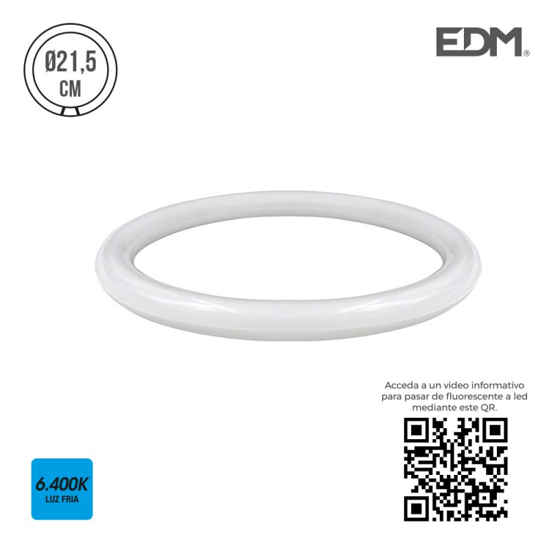 Tub  circular led  g10q 15w 1000 lm 6400k llum freda (eq.22w) edm