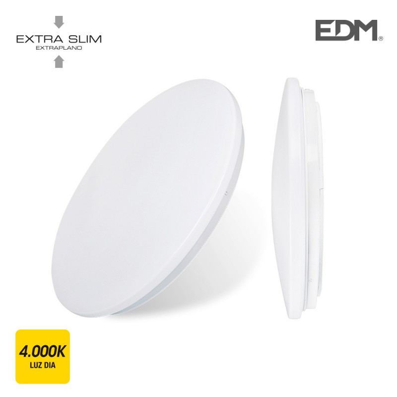 Aplic superfície led extraplà 18w 1.260  lumens 4.000k circular 33x6.6cm edm 