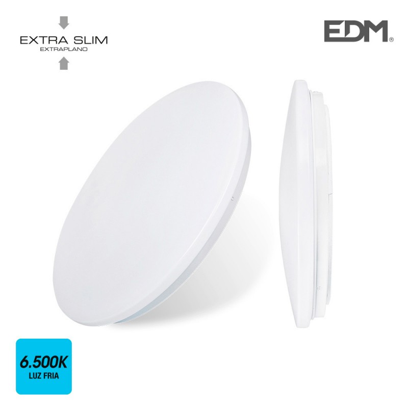 Aplic superfície led extraplà 18w 1.260  lumens 6.500k circular 33x6.6cm edm 