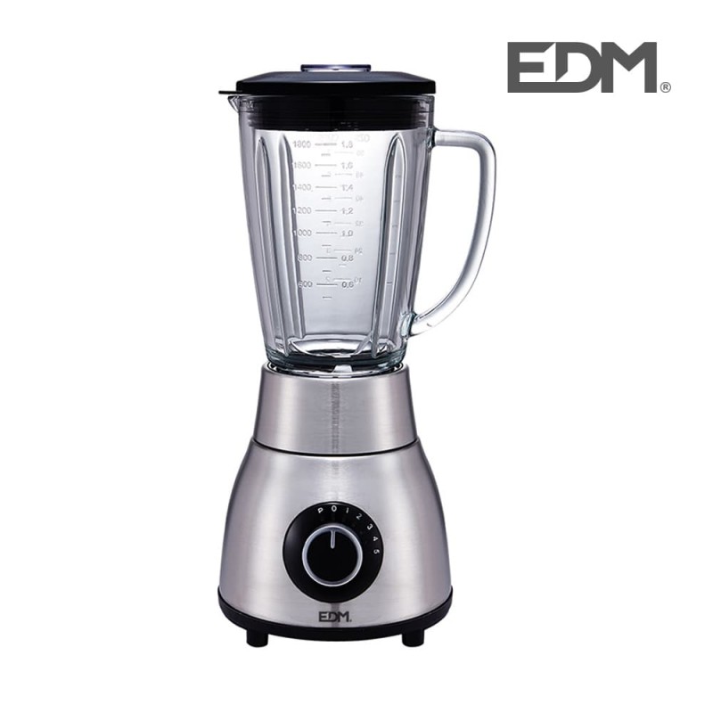 Batidora 1200w  con vaso de cristal 1,8 litros edm