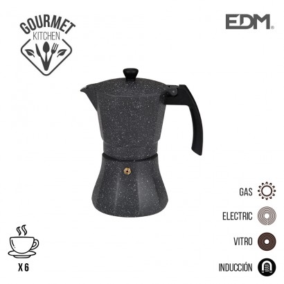 Cafetera 6 tasses alumini per inducció edm 