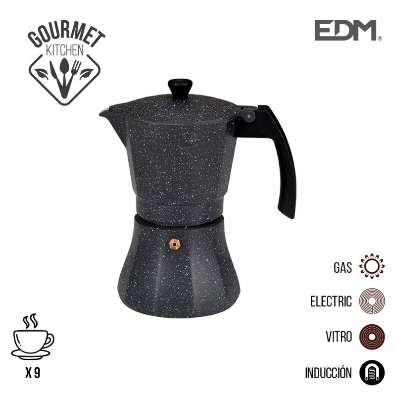 Cafetera de aluminio - 9 tazas induccion - edm