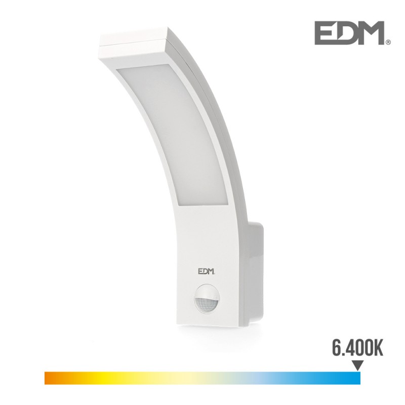  aplic exterior led 10w 750 lumens 6.400k amb sensor 