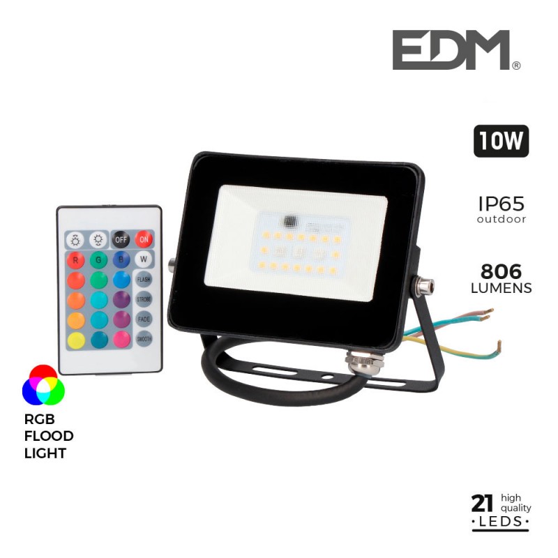 Focus led rgb 10w 806 lumens edm