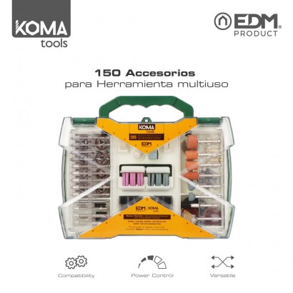 Set de 150 accessoris koma tools per 08709 edm 