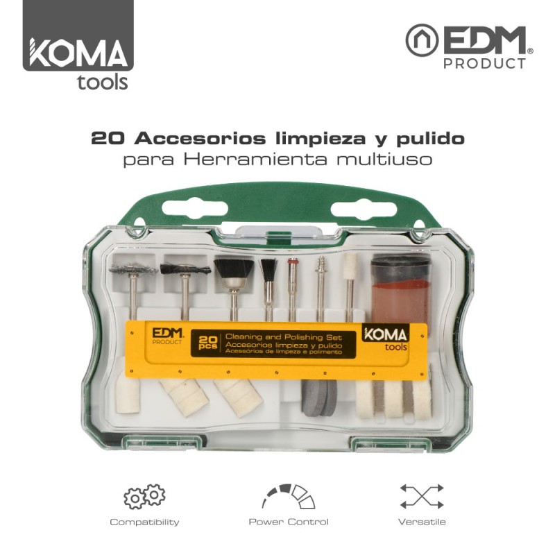 Set 20 accessoris koma tools per 08709 edm