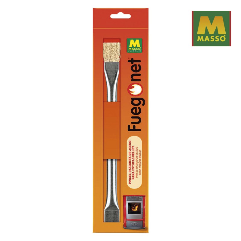 Pincel+ rasqueta para quemador de estufas de pellet masso