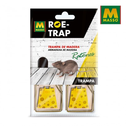 Trampa con cebo roe-trap madera para ratones