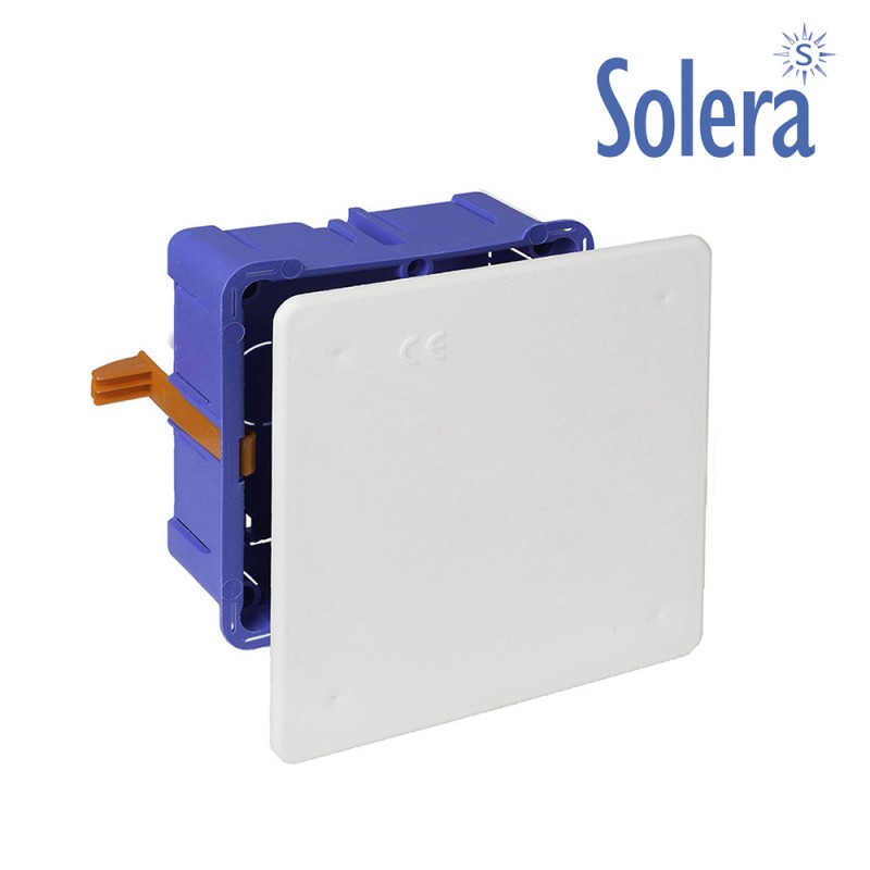 Caja de conexion de empotrar en tabique hueco 100x100mm solera