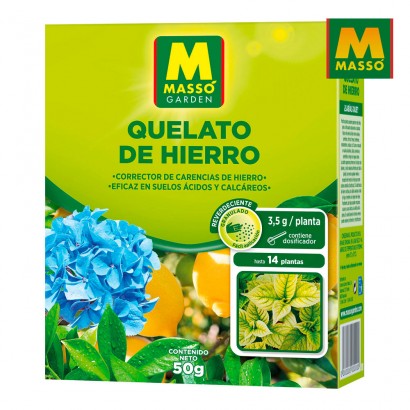Quelato de hierro 50 gr. fertilizante massó