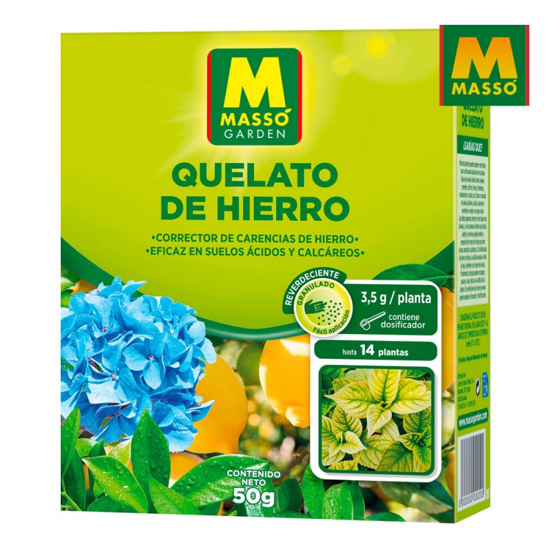 Quelato de hierro 50 gr. fertilizante massó