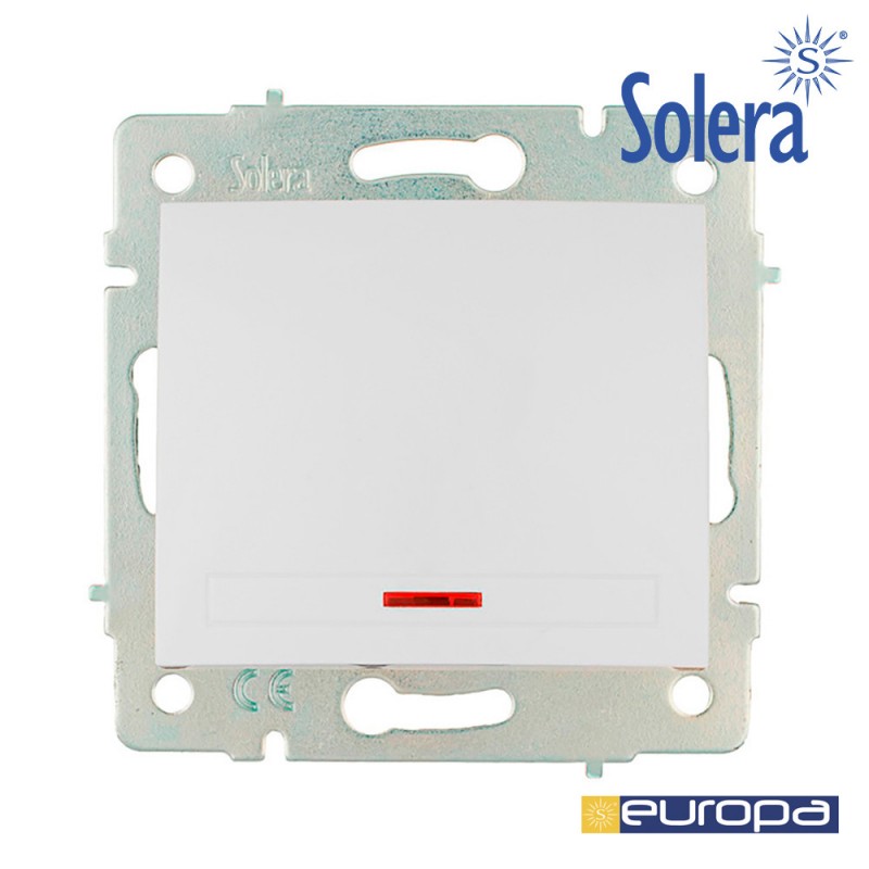 Commutador/interruptor lluminós 10ax 250v.s. europa   solera
