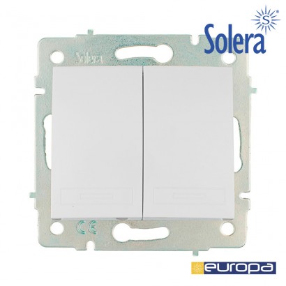 Doble commutador/interruptor 10ax250v s.europa solera