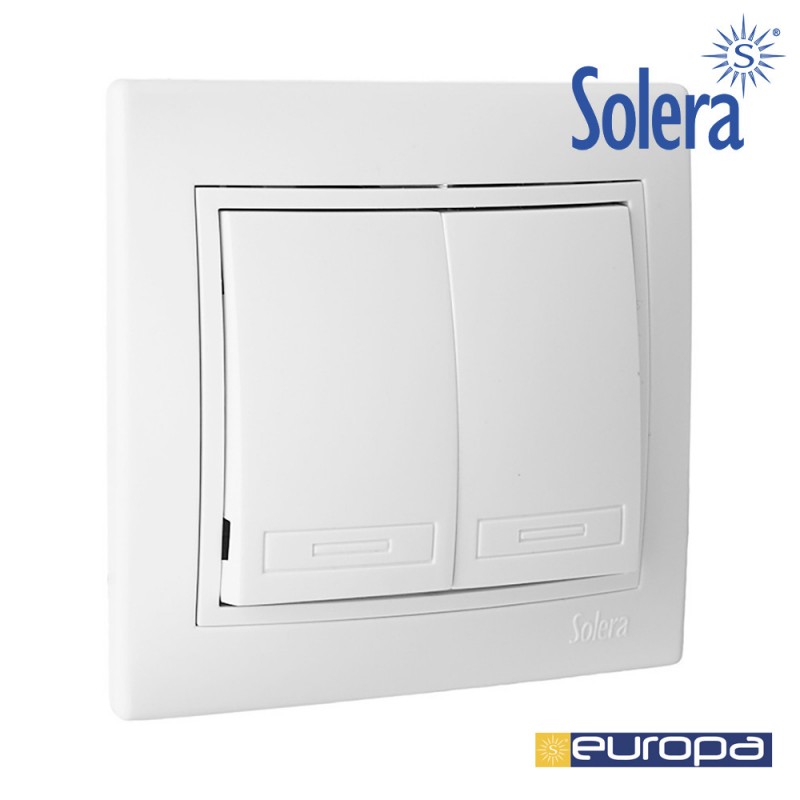 Doble commutador/interruptor 10ax250v s.europa solera