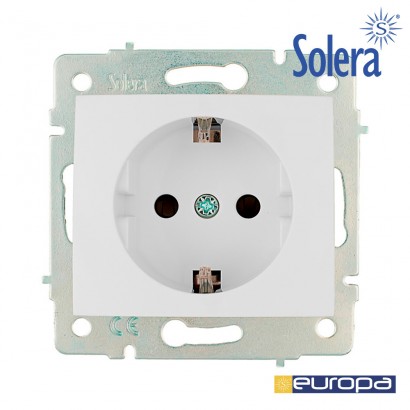 Base bipolar amb t / t lateral  16a 250v amb obturador s.europa solera