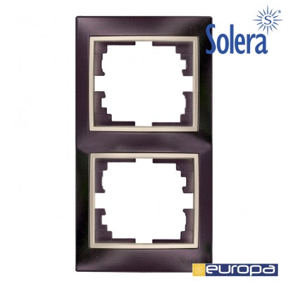 Marc vertical per a 2 elements negre 81x154x10mm s. europa solera